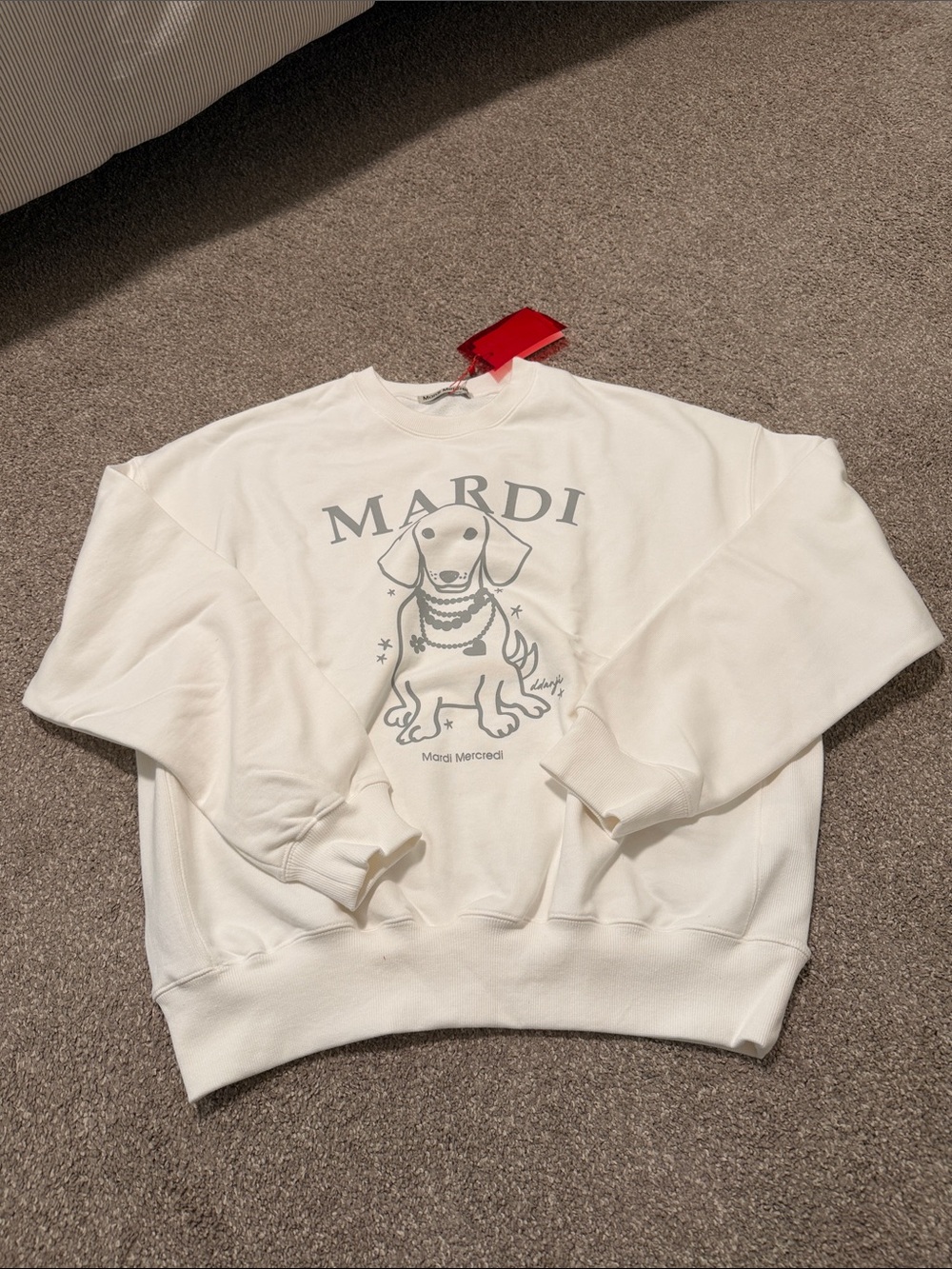 Mardi Mercredi
Sweatshirt Swing The Tail Ddanji, white, NWT